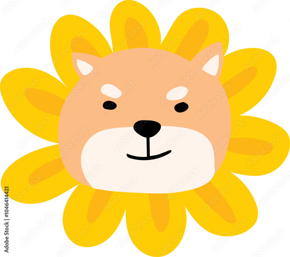 Vector illustration of a cartoon dog face. Vector illustration of a cartoon dog face.