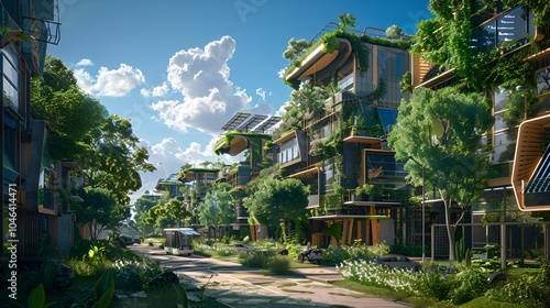 Sustainable Green Eco-Friendly City of the Future photo