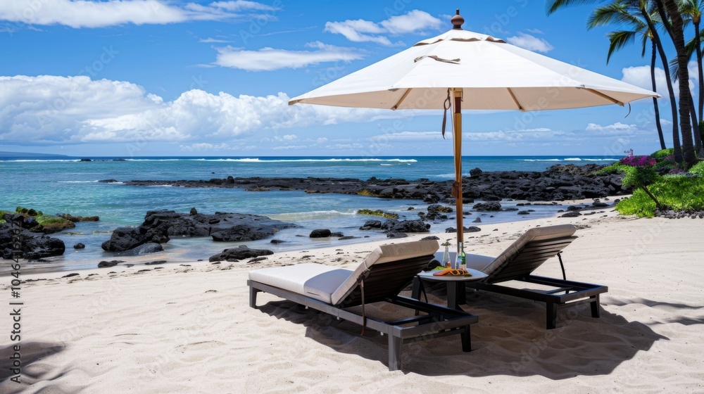 Naklejka premium The beach, the gentle embrace of time.