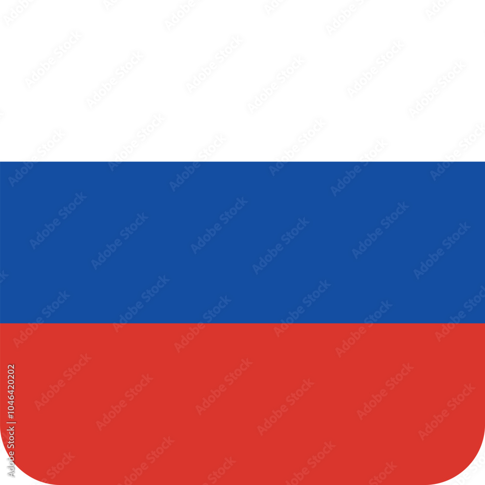 Button shaped national flag of the European country of RUSSIA Button shaped national flag of the European country of RUSSIA