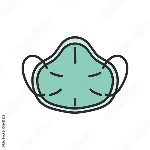 Medical Mask Doodle Illustration - 02