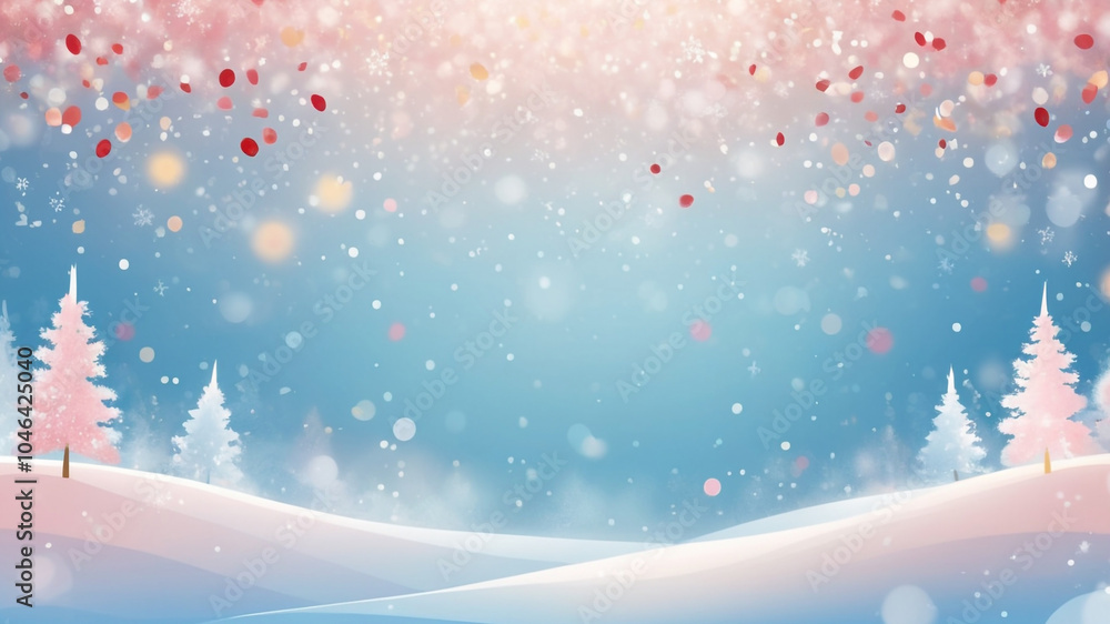 Frozen Beauty: A Stunning Winter Landscape with Falling Snow Frozen Beauty: A Stunning Winter Landscape with Falling Snow