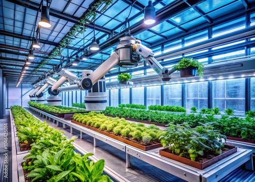 "High-Tech Indoor Farming: Robotic Arms Tend to Hydroponic Plants"