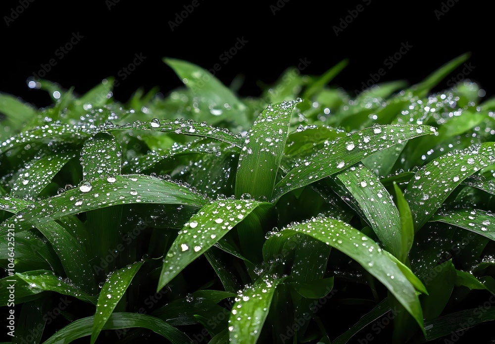 Close-Up of Water Droplets on Green Leaf Close-Up of Water Droplets on Green Leaf