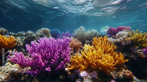 Des acropora dans la mer agitée