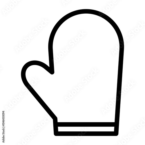 cooking glove icon in outline style. Line art