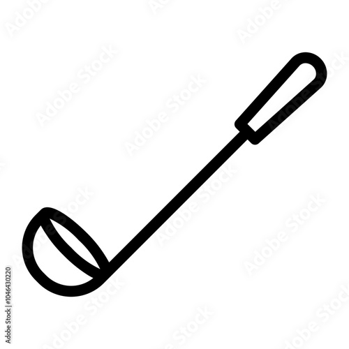 ladle icon in outline style. Line art