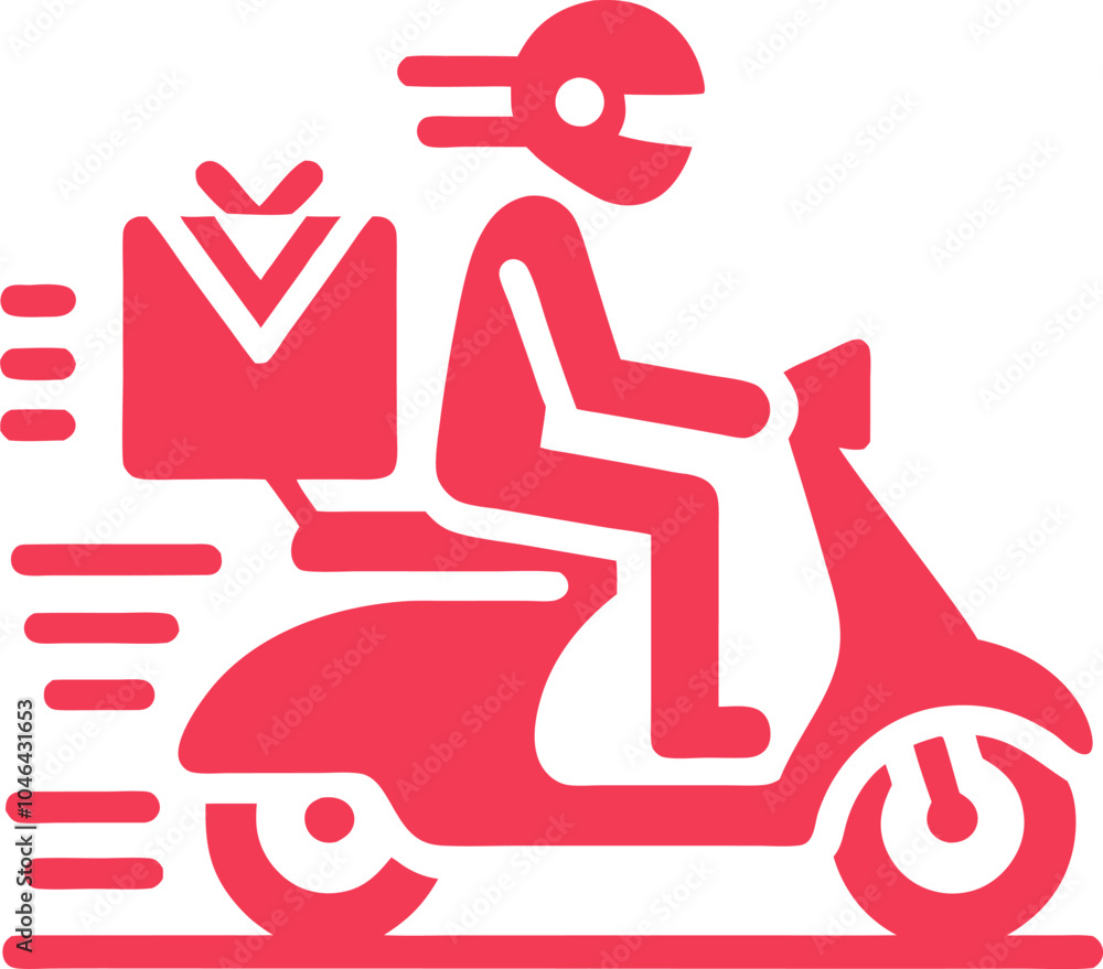 Free Shipping motorbike food delivery boy icon in Vector illustration Free Shipping motorbike food delivery boy icon in Vector illustration