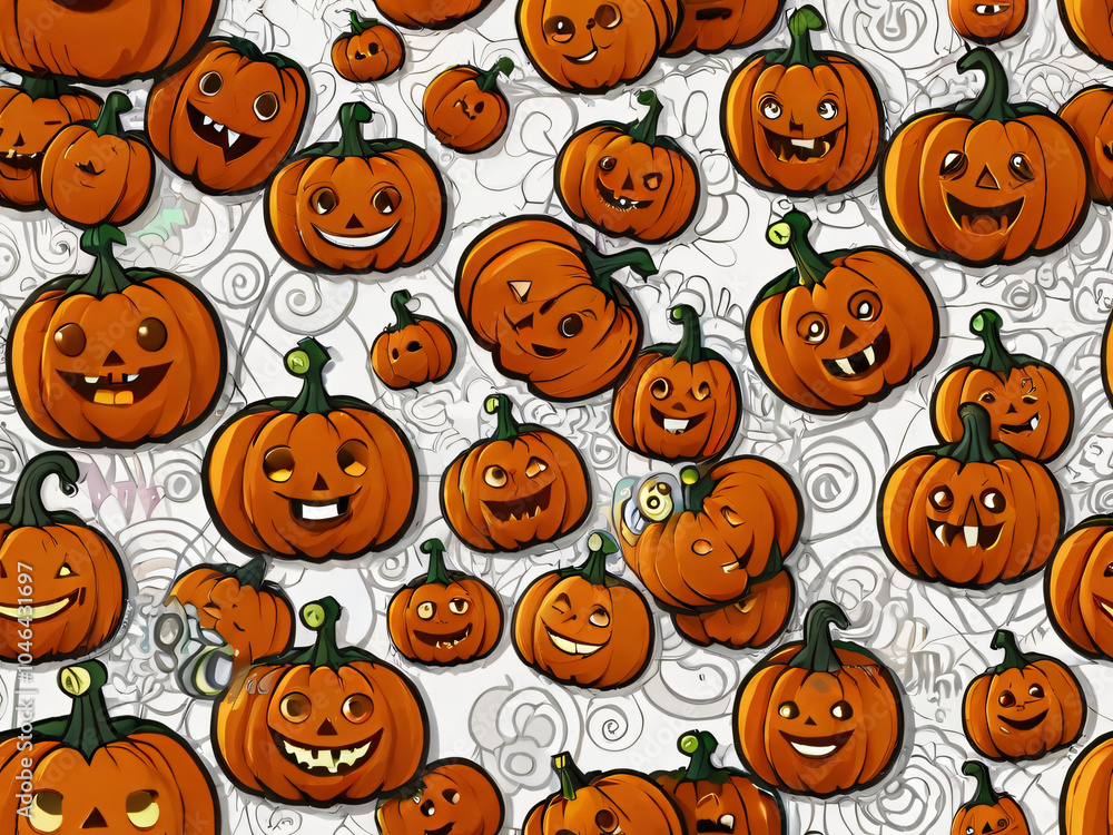 halloween pumpkins seamless pattern halloween pumpkins seamless pattern