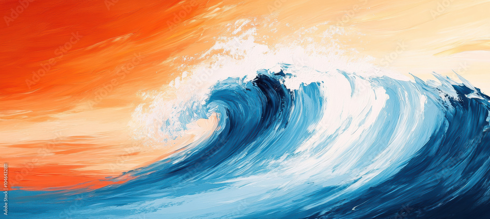Abstract wave with soft brush strokes and gradient Abstract wave with soft brush strokes and gradient