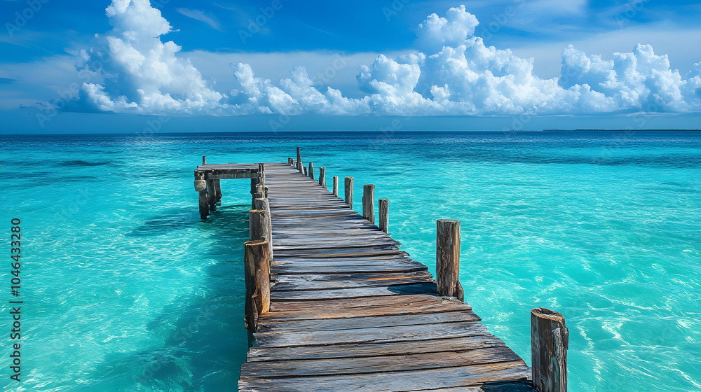 Fototapeta premium Tranquil pier escape