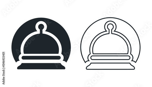 Hotel desk alarm bell vector icon design