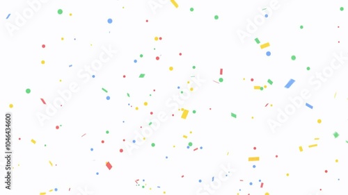 confetti on white background, loop animation background