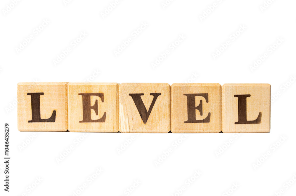 Palindrome. Linguistic. Happy Level up Day. International Mother Language Day. Wooden blocks spelling out LEVEL. Palindrome. Linguistic. Happy Level up Day. International Mother Language Day. Wooden blocks spelling out LEVEL.