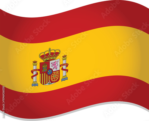 Wallpaper Mural Flag of Spain Waving Vector Torontodigital.ca
