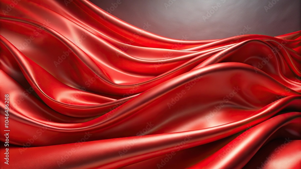 smooth silk satin textile background red wave Asymmetrical smooth silk satin textile background red wave Asymmetrical