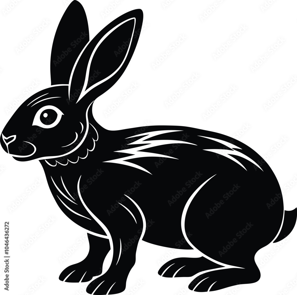 Rabbit Silhouette Vector Rabbit Silhouette Vector