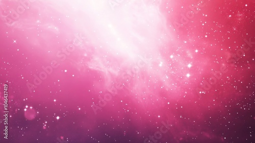 Photo of, Pink background with cosmic galaxy stars for design, banner template