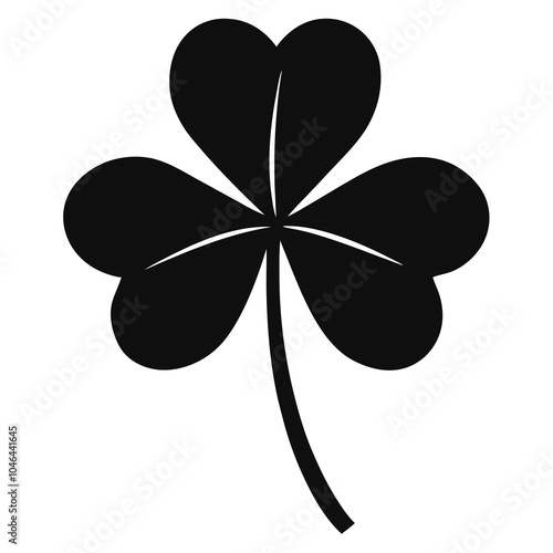 Four Leaf Clover Silhouette  vector illustration