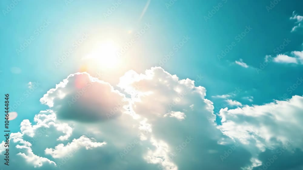 Serene Skies: Cumulus Clouds Dancing in the Sunlight Serene Skies: Cumulus Clouds Dancing in the Sunlight