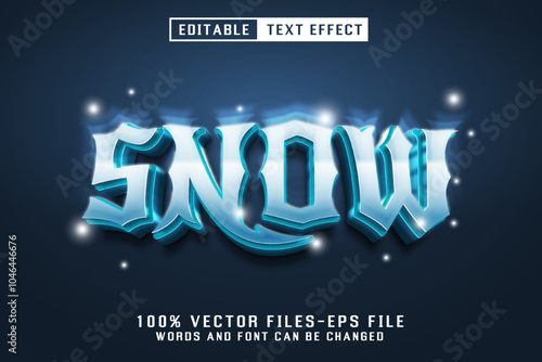 Snow 3d Text - Editable Text Effect