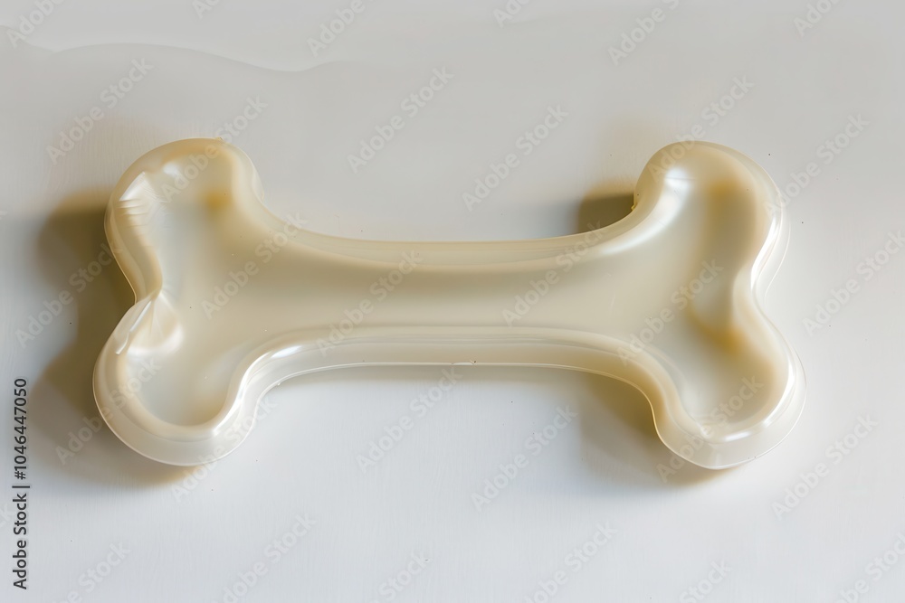 Cut out top view of plastic dog bone Cut out top view of plastic dog bone
