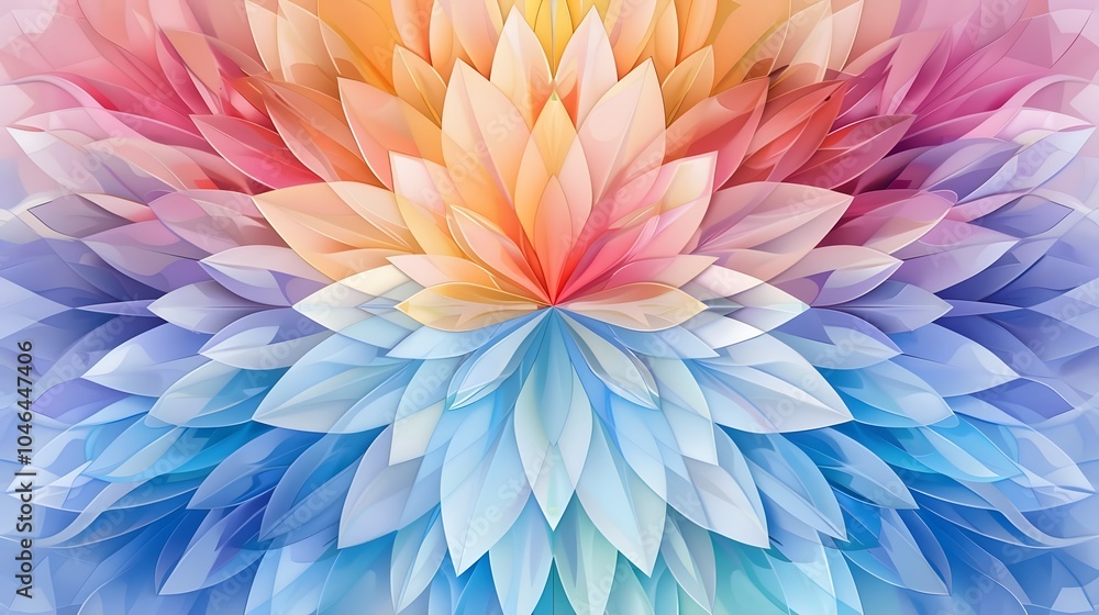 Obraz premium Vibrant floral harmony of colors and shapes