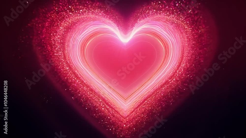 Valentine’s Daythemed animation 4K flowing artshaped particles abstract red backgrounds perfect romantic occasions Day ddings anniversaries valentine art shape background particle glowing february 14 photo