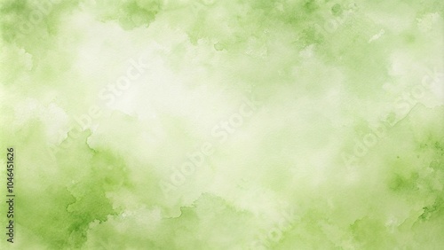 Light green watercolor background with abstract brush strokes