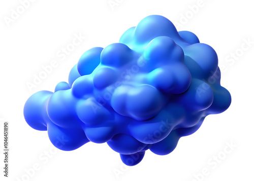 protein, molecule, 3D, blue, isolated, transparent, background, science, biology, molecular, structure, medical, healthcare, scientific, biochemical, genetic, organic, compound, DNA, cell, medicine photo