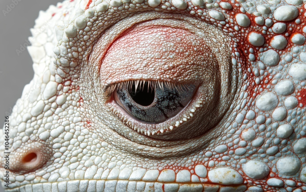Naklejka premium very beautiful colored chameleon skin macro 