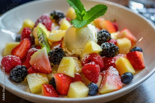 Fruity ice cream salad