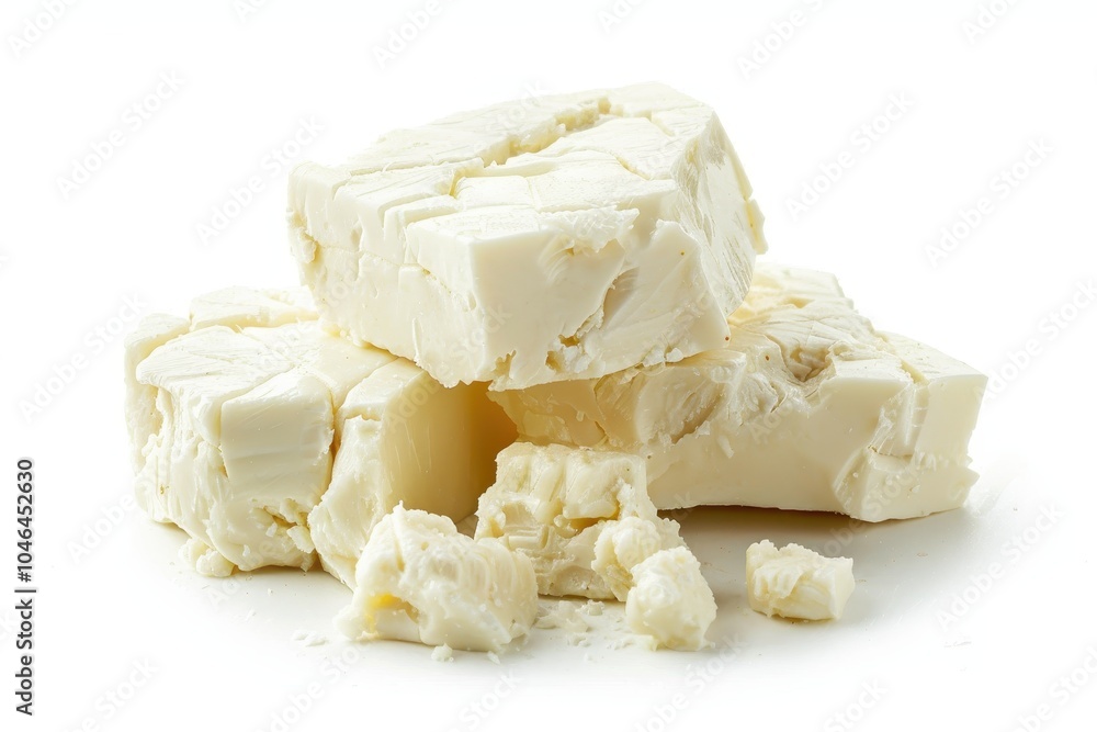 Goat cheese isolated on white background Goat cheese isolated on white background