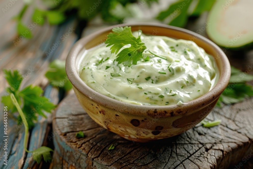 Greek yogurt avocado dressing with cilantro and lime focused on toning Greek yogurt avocado dressing with cilantro and lime focused on toning