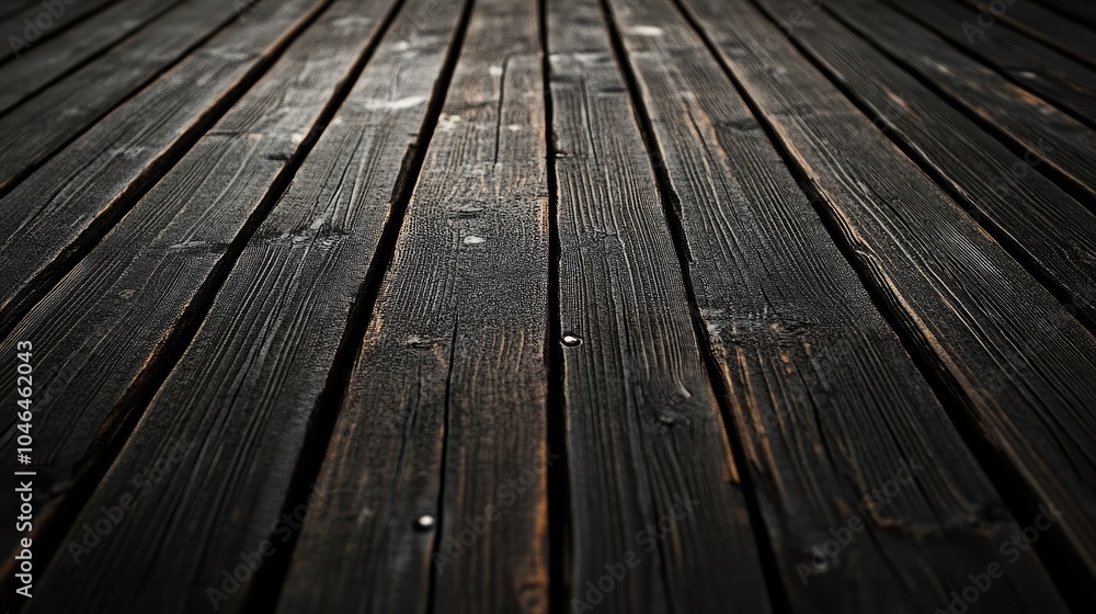 Dark Rustic Wooden Floor with Straight Planks Dark Rustic Wooden Floor with Straight Planks