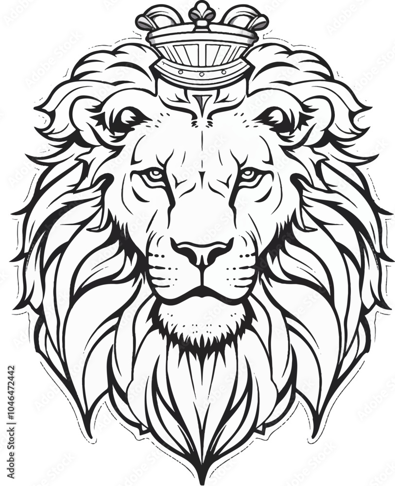 Obraz premium lion head illustration