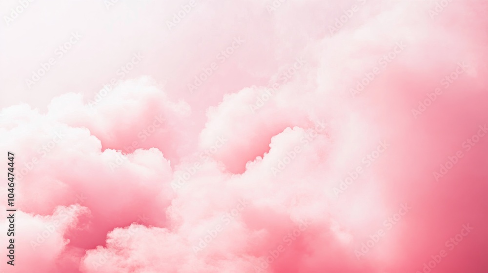 Photo of, Pink background with ethereal clouds for design, banner template Photo of, Pink background with ethereal clouds for design, banner template