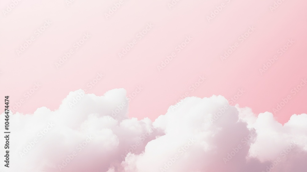 Photo of, Pink background with ethereal clouds for design, banner template Photo of, Pink background with ethereal clouds for design, banner template
