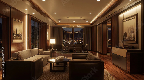 Wallpaper Mural  a luxury hotel suite with an open-plan living area Torontodigital.ca