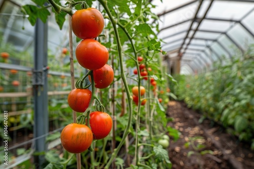 Wallpaper Mural Ripe tomatoes grown in greenhouse Fall harvest on organic farm Torontodigital.ca