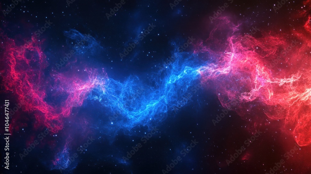 Fototapeta premium A glowing abstract background in vibrant blue and red hues.