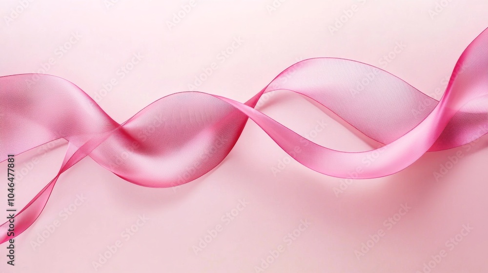 Photo of, Pink background with flowing ribbons for design, banner template Photo of, Pink background with flowing ribbons for design, banner template