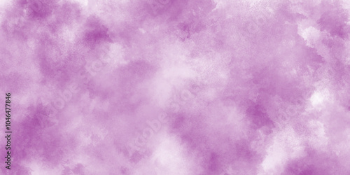 Soft and cloudy blurry purple watercolor background with clouds, violet color grunge paper texture soft clouds, grungy old rough paper vintage style color stained watercolor texture illustration.