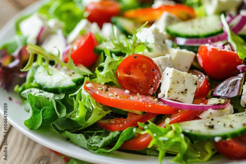 Salad with feta cheese