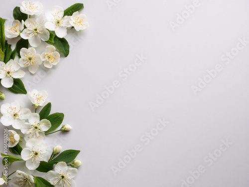 white flower on white background