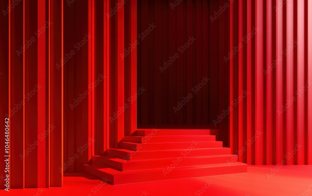 Fototapeta premium Red background with a velvet texture, creating a luxurious and rich visual 