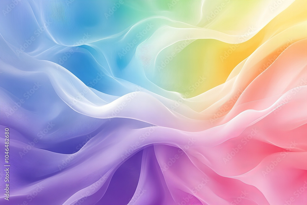 Fototapeta premium Colorful Abstract Rainbow Wave Background with Vibrant Gradient Flow for Modern Design Projects