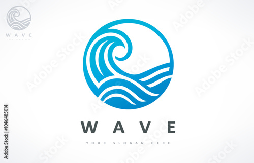 Wave logo vector. Water design