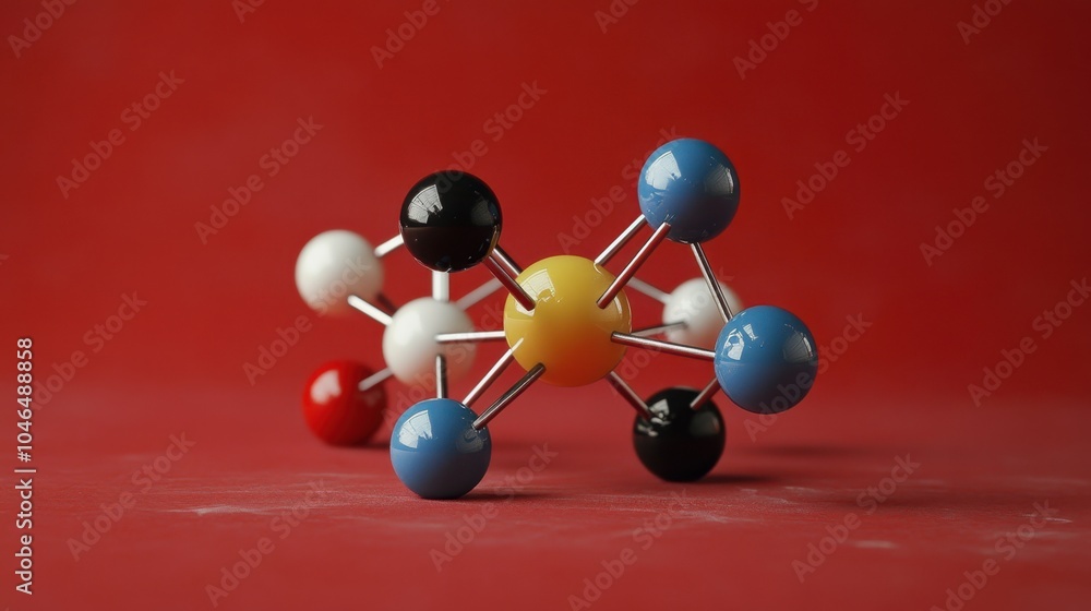 Obraz premium Exploring Scientific Research and Chemistry Concepts with Molecule and Atom Models