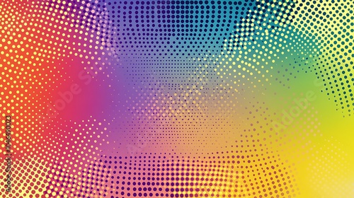 Abstract colorful background with a halftone pattern.